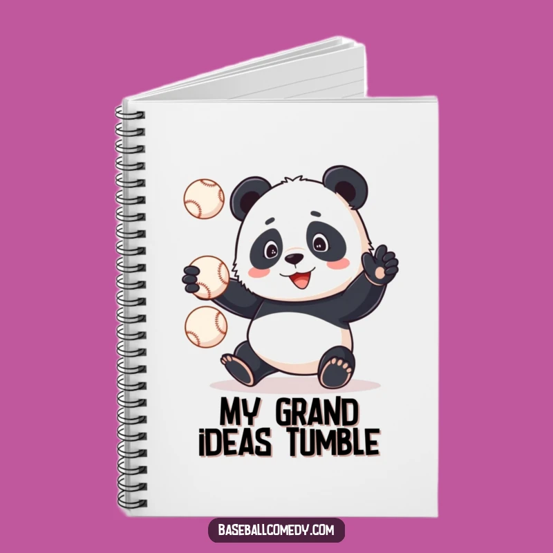 Funny Panda Juggling Baseballs Notebook: Jot Down Laughs and Ideas!