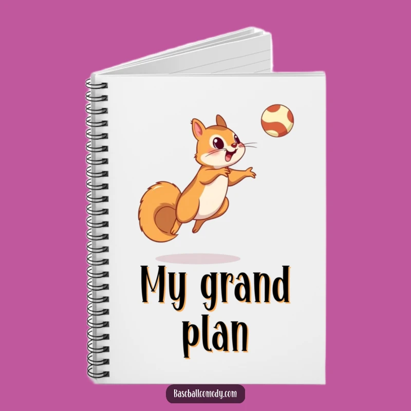 Funny Squirrel Fly Ball Notebook: Baseball Journal for Acrobatic Minds