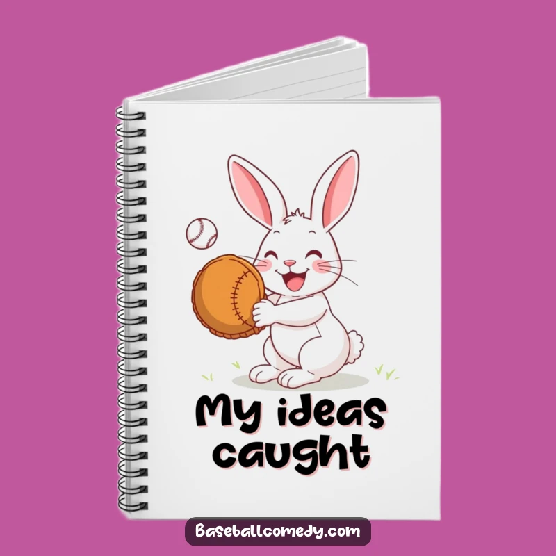 Funny Rabbit Catcher Notebook: Jot Down Joyful Ideas with a Big Mitt - Perfect Gift!