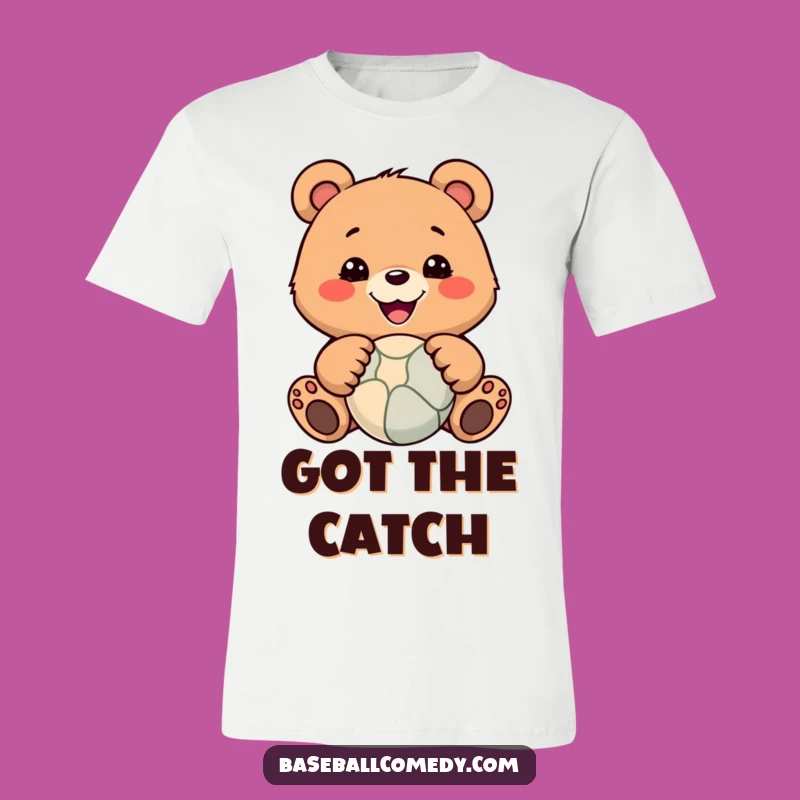 Funny Bear Catching Ball T-Shirt: Hilarious Animal Sports Tee Gift