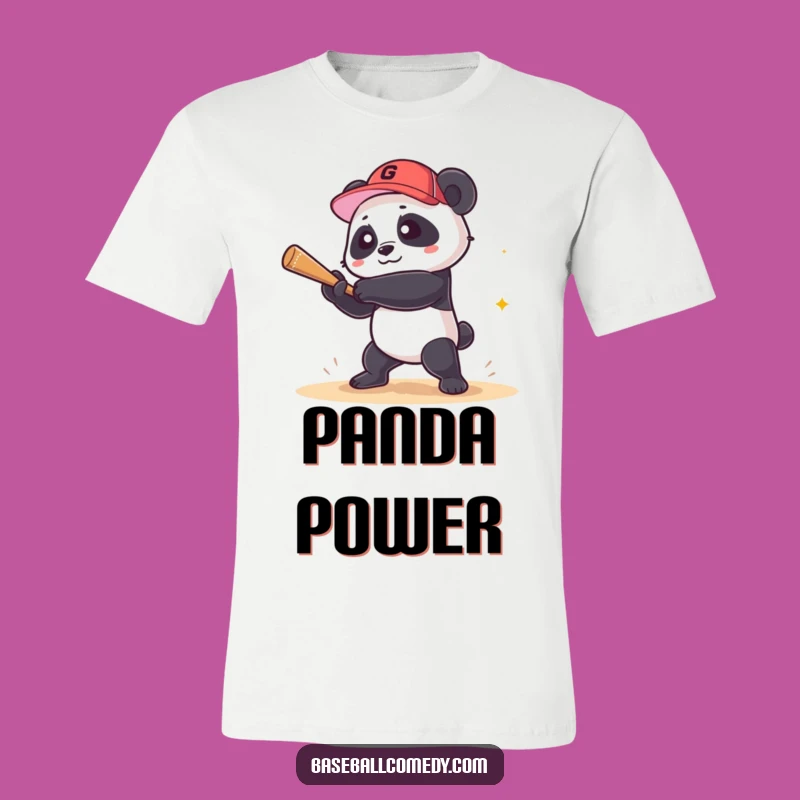 Funny Panda Grand Slam T-Shirt: Hilarious Baseball Tee for a Comical Gift