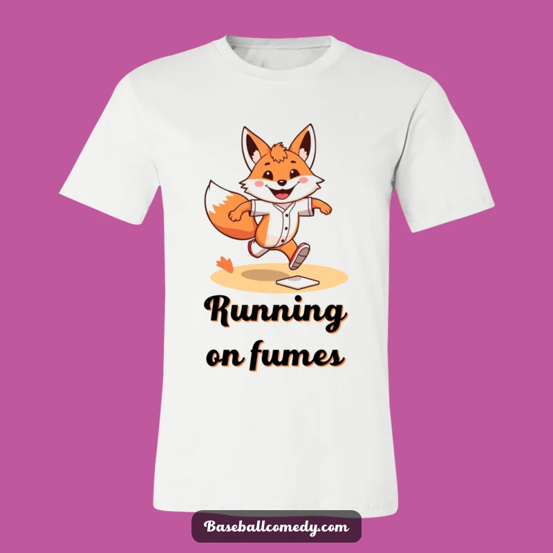 Funny Fox Runner T-Shirt: Sprinting Style with a Grinning Fox - Awesome Novelty Tee!