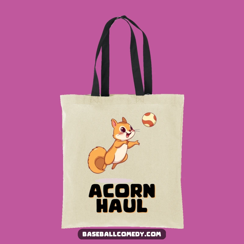 Funny Squirrel Fly Ball Tote Bag: Baseball Essentials for Wild Fans