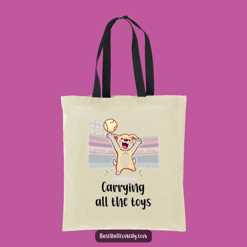 Funny Dog Baseball Tote Bag - Carry Your Enthusiasm, Great Gift Choice