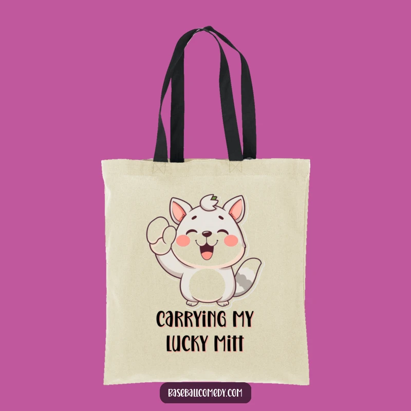 Funny Joyful Animal Tote Bag: Carry Your Essentials with This Cheerful Mitt Design