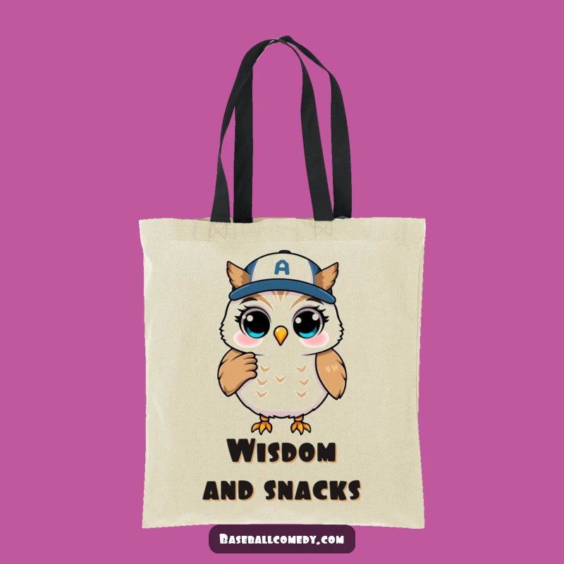 Funny Winking Owl Coaching Tote Bag - Stylish Baseball Wisdom Accessory